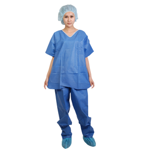 Хирургический костюм из полипропилена с V-образным воротником, одноразовый медицинский костюм для пациентов
