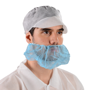 TOPMED белый 10gsm одноразовый нетканый полипропиленовый чехол для бороды пищевая промышленность одинарная петля для мужчин с одним ребром пыленепроницаемая сетка для волос для бороды